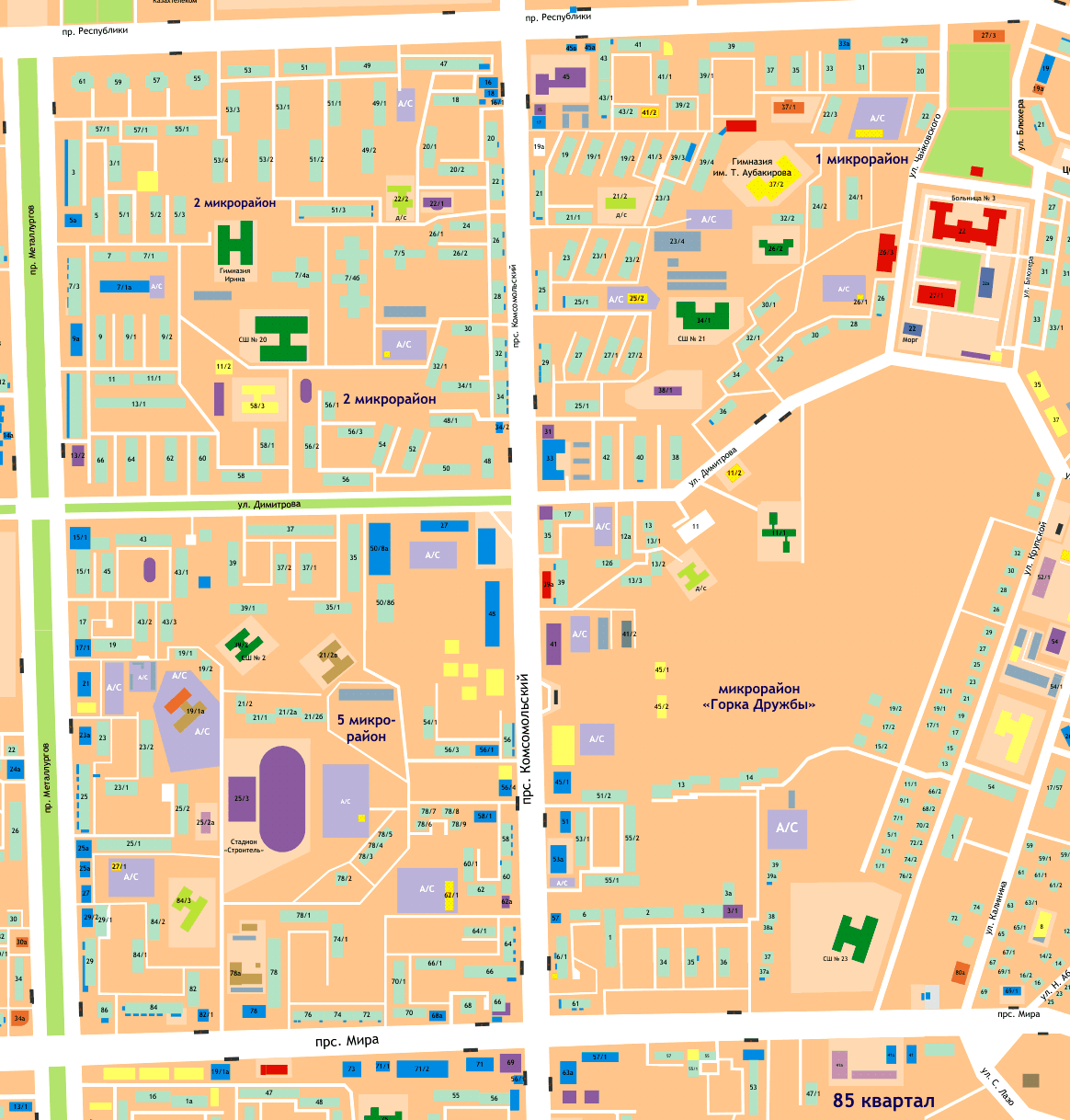 Карта города темиртау. Темиртау на карте. Карта Темиртау с улицами и домами подробно.